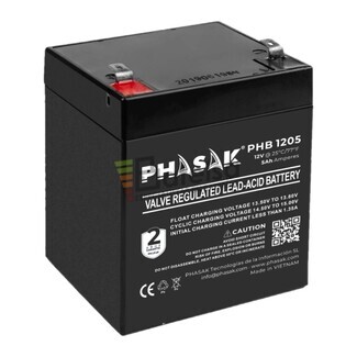 Bateria 12 Voltios 5 Amperios | Phasak PHB-1205